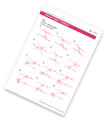 Alternate Angles Worksheet