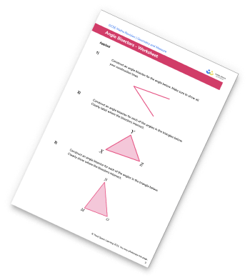 Angle bisector worksheet