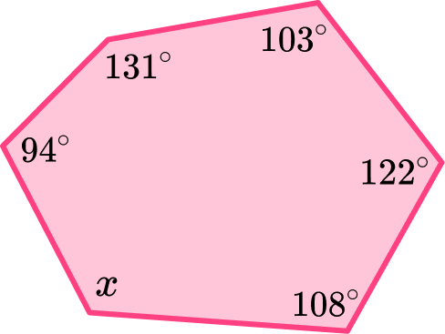 Angles in a Hexagon example 4 image