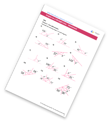 Angles On A Straight Line Worksheet