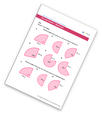 Arcs And Sectors Worksheet