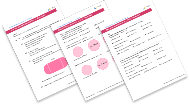 Chord of a circle worksheet