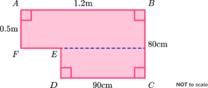 Area of a hexagon example 2 step 1