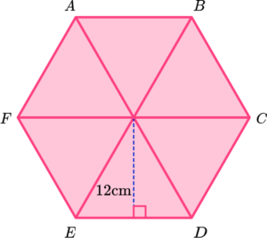 Area of a hexagon example 5 step 1