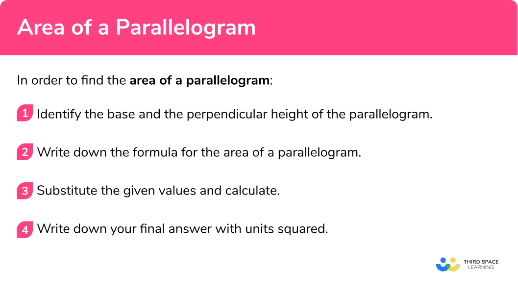 How to find the area of a parallelogram