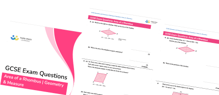 Area Of A Rhombus Exam Questions