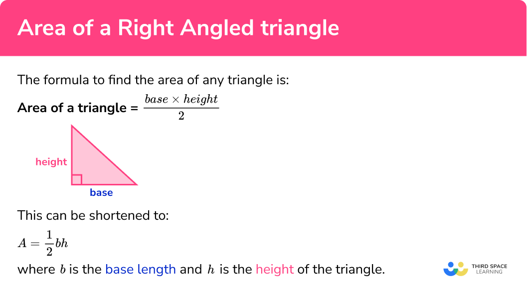 Area of a right angled triangle