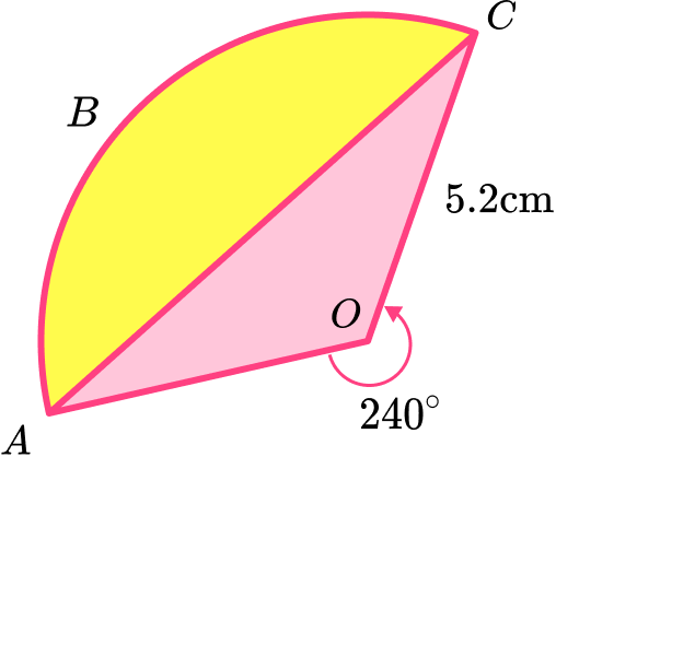 Area Of A Segment GCSE question 2