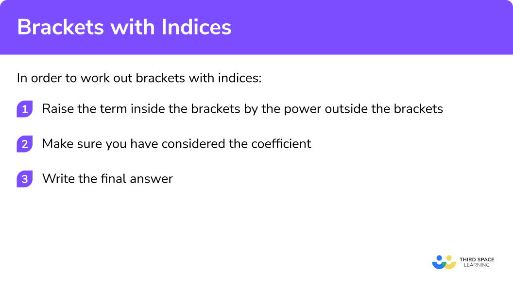 How to work out brackets with indices