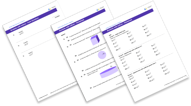 Brackets with indices worksheet