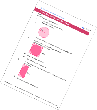 Circles, Arcs And Sectors Worksheet