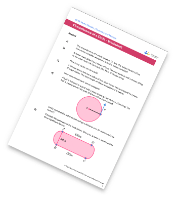 Circumference Of A Circle Worksheet