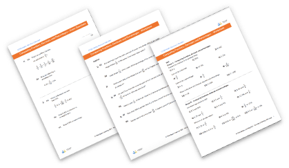 Comparing fractions, decimals and percentages worksheet