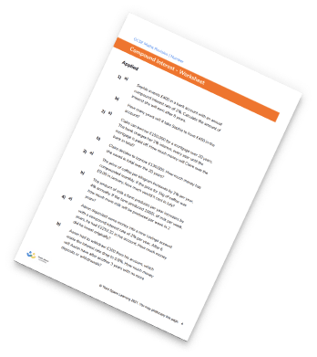 Compound Interest Worksheet