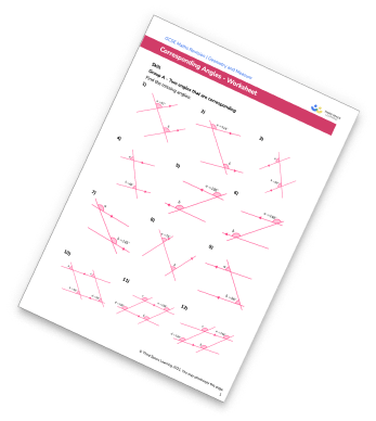 Corresponding Angles Worksheet