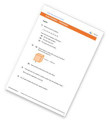 Cube Numbers Worksheet