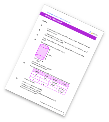 Density Worksheet