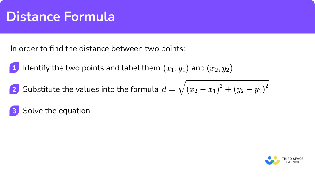 Explain how to use the distance formula