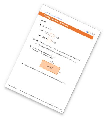 Dividing Decimals Worksheet