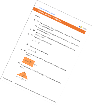 Dividing Fractions Worksheet