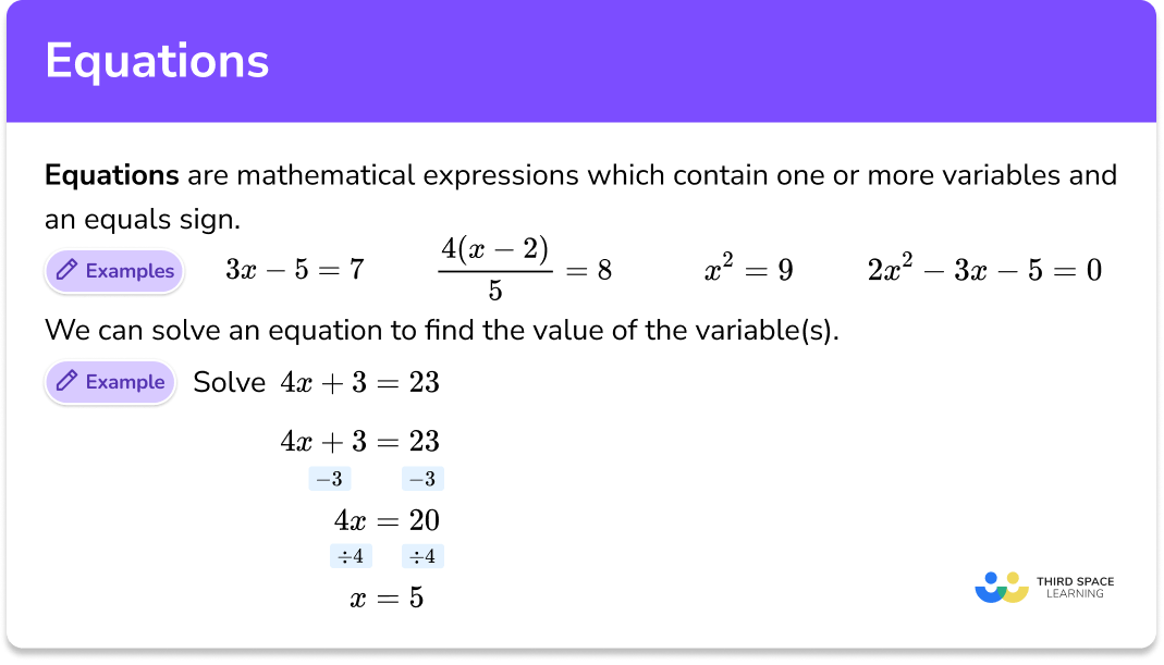 Equations