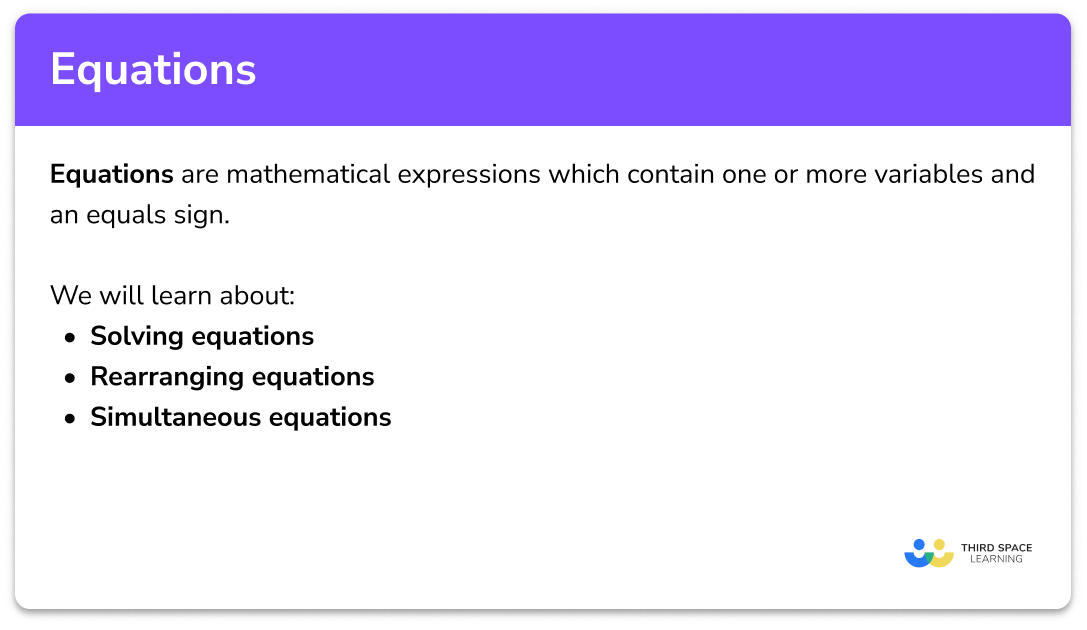 Types of equations