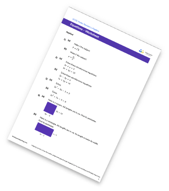 Rearranging Equations Worksheet