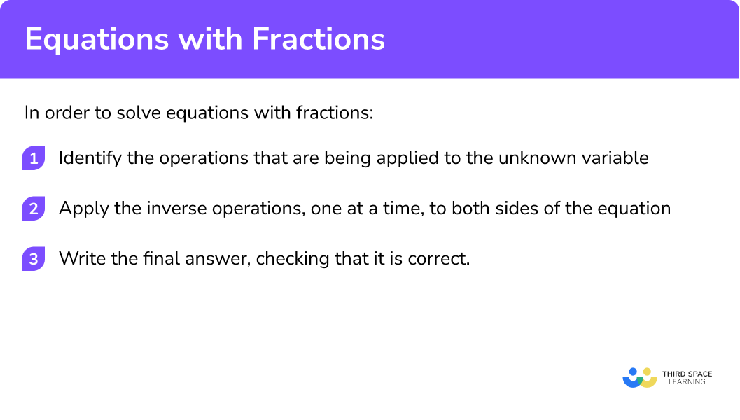 How to solve equations with fractions