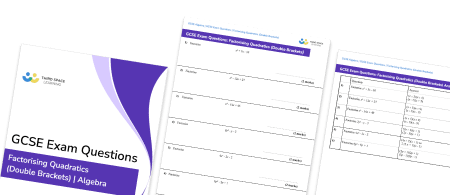 Factorising Quadratics Exam Questions (Double Brackets)