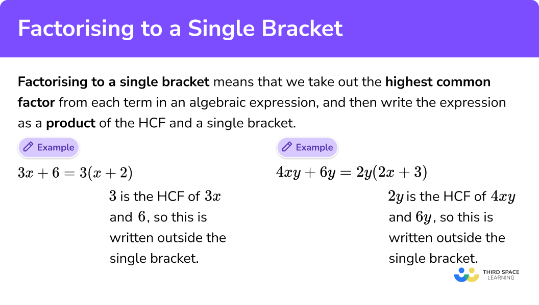 What is factorising single brackets?