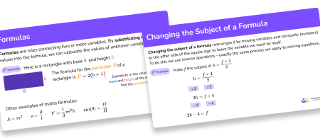 GCSE Revision Cards: Formulas