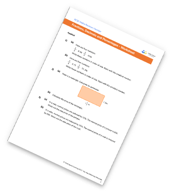 Fractions Decimals And Percentages Worksheets