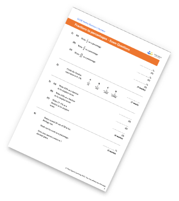 Converting Fractions To Percentages Worksheet