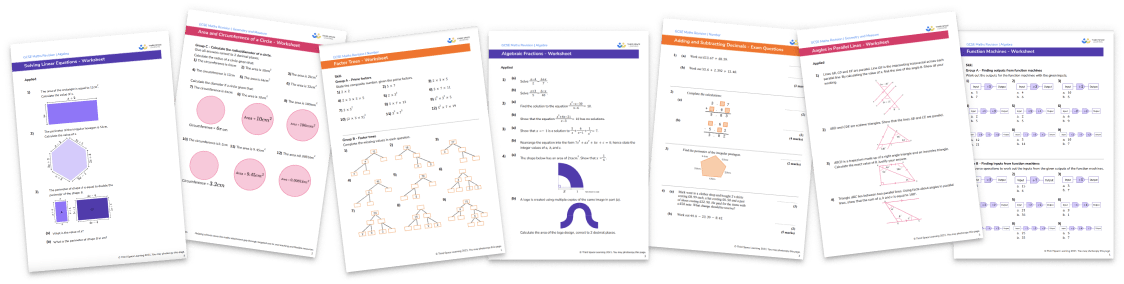 GCSE maths worksheets