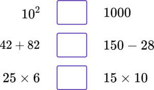 Greater than sign GCSE question 1