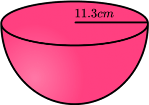 Hemisphere shape practice question 1