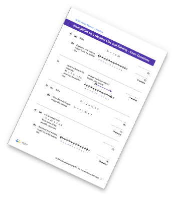 Inequalities On A Number Line Worksheet