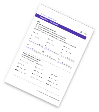 Inequalities Worksheet