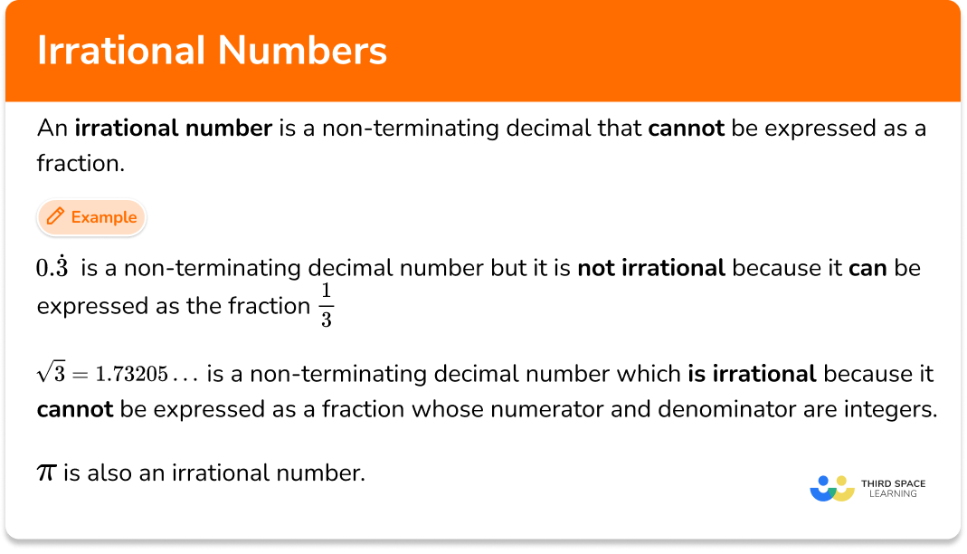 Irrational numbers