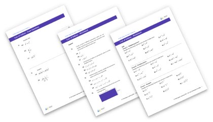 Index laws worksheet