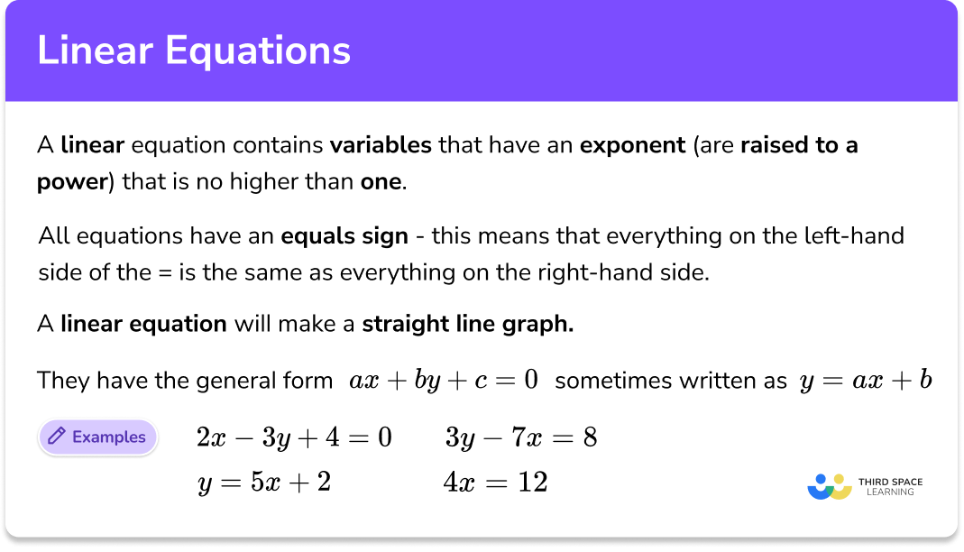 Linear equations