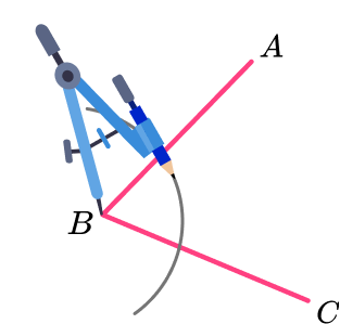 Loci And Construction bearings example 1 step 1