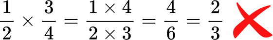 Multiplying And Dividing Algebraic Fractions common misconception 1