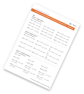 Adding And Subtracting Standard Form Worksheet