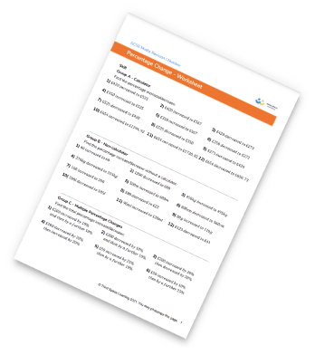 Percentage Change Worksheet