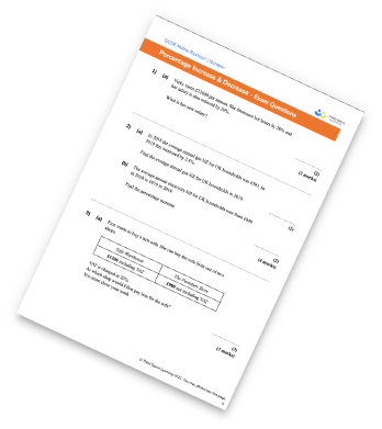 Percentage Increase And Decrease Worksheet