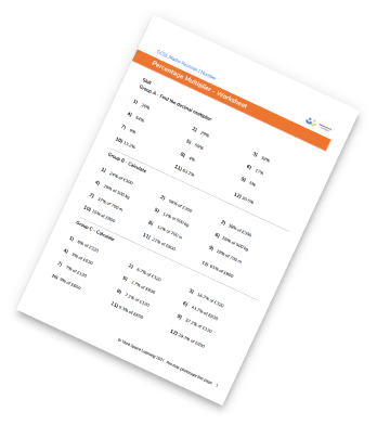 Percentage Multiplier Worksheet