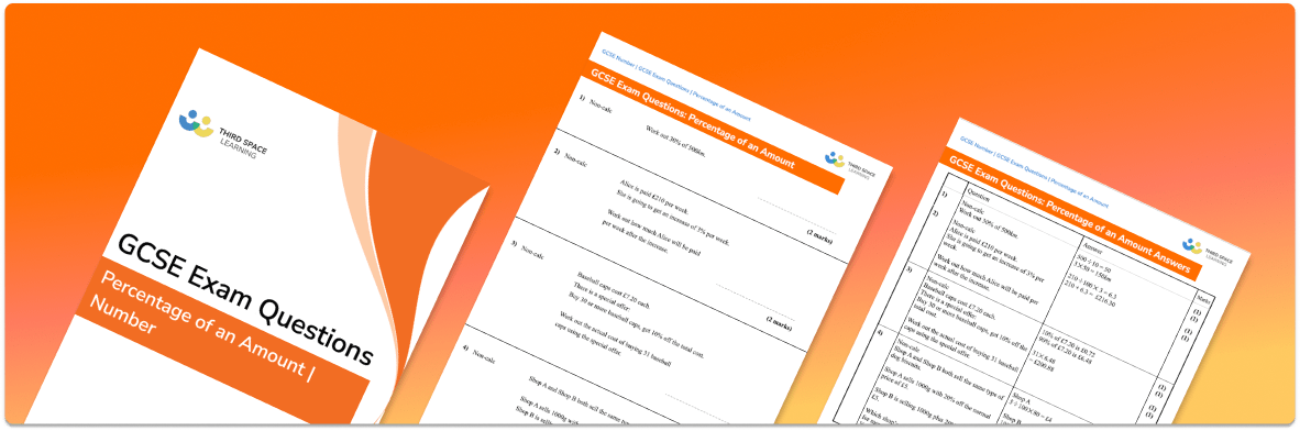 Percentage Of An Amount Exam Questions