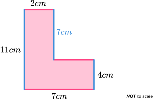 Perimeter Of Compound Shapes example 1 step 1