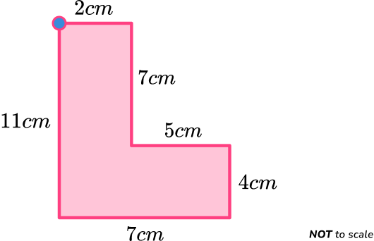 Perimeter Of Compound Shapes example 1 step 2